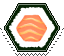 tuna sushi hexagonal stamp